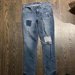 GAP Women's Blue Patchwork  Jeans